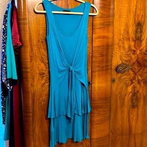 Max and Cleo Turquoise Tie At The Waist Jersey Dress Size XS